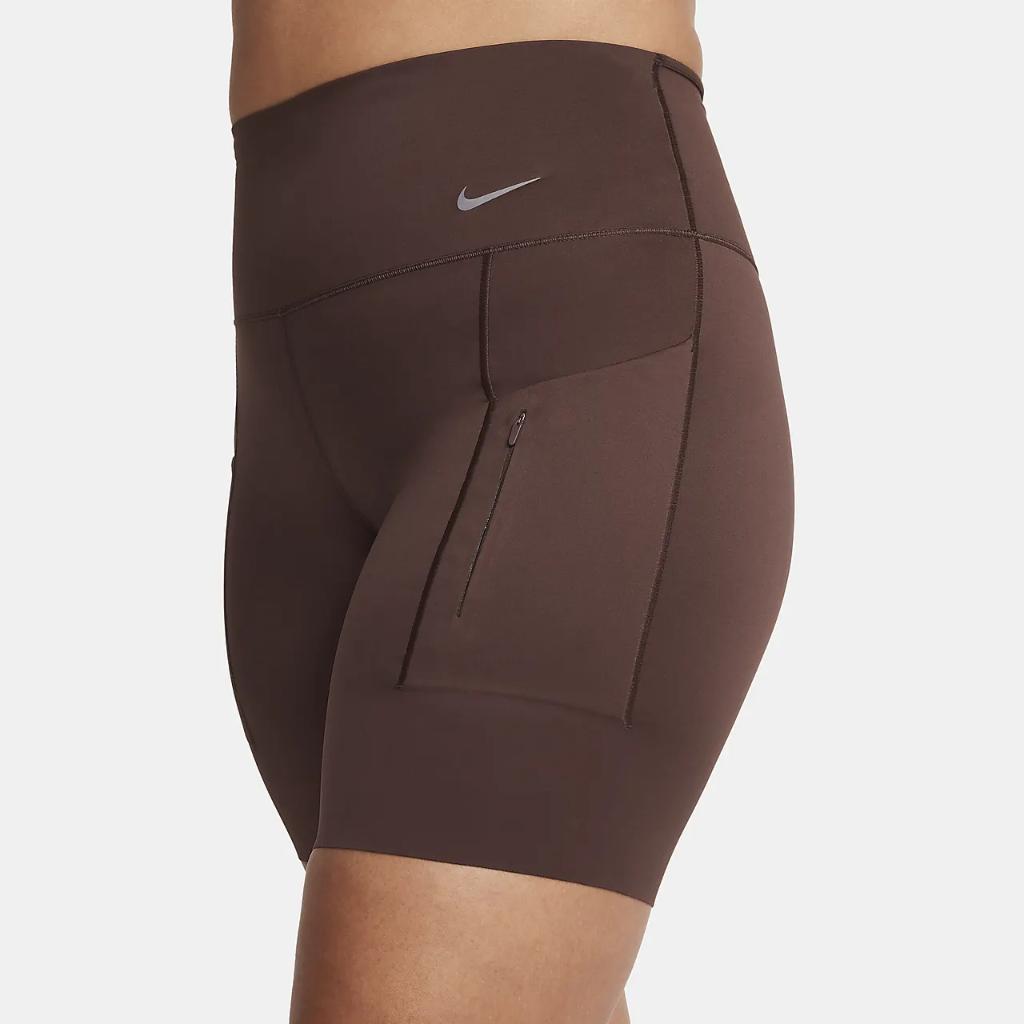 Nike Go Women&#039;s Firm-Support High-Waisted 8&quot; Biker Shorts with Pockets DQ5923-227
