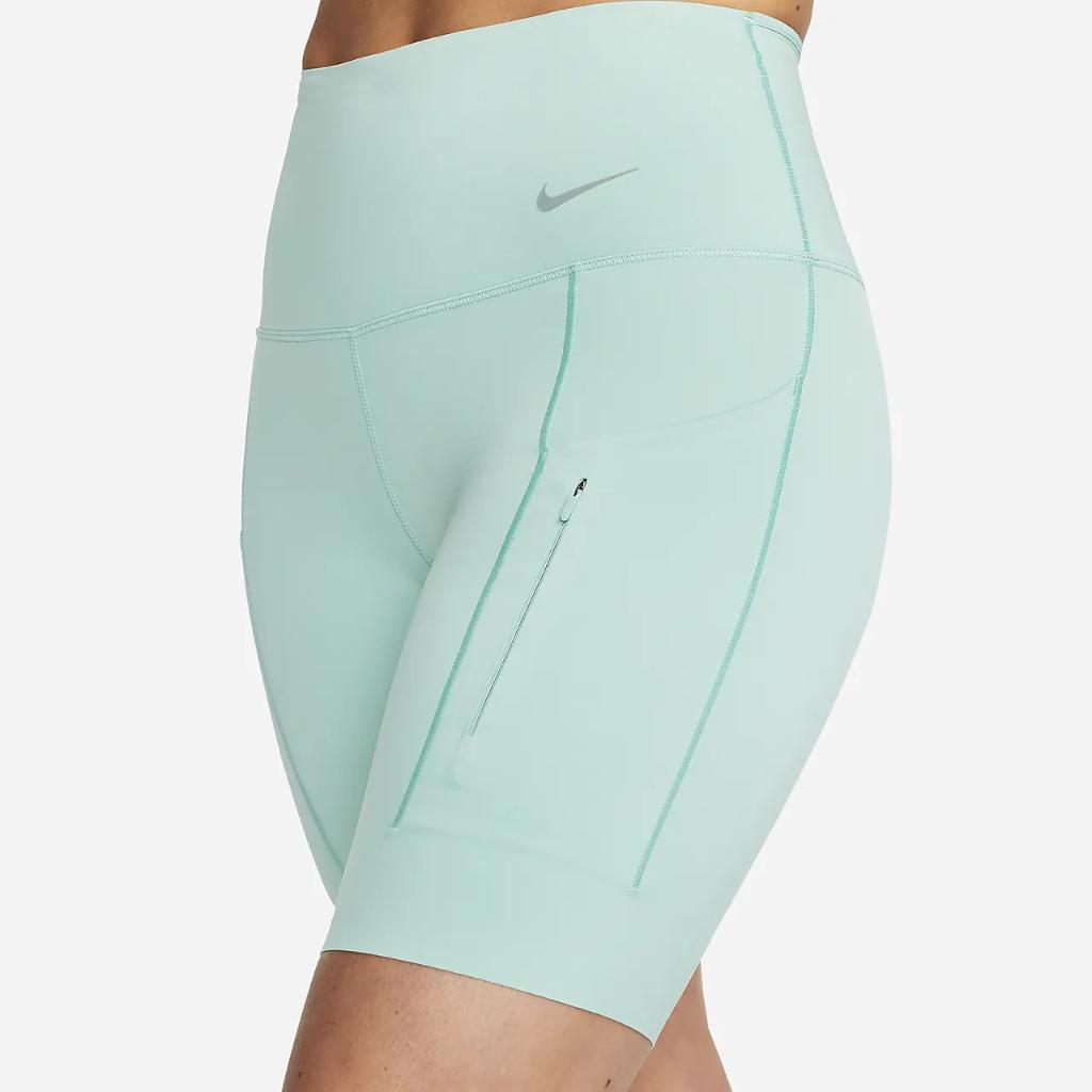 Nike Go Women&#039;s Firm-Support High-Waisted 8&quot; Biker Shorts with Pockets DQ5923-309