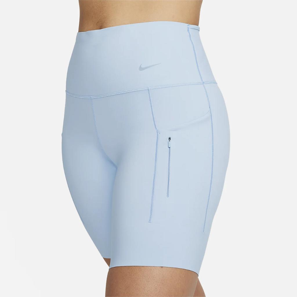 Nike Go Women&#039;s Firm-Support High-Waisted 8&quot; Biker Shorts with Pockets DQ5923-441