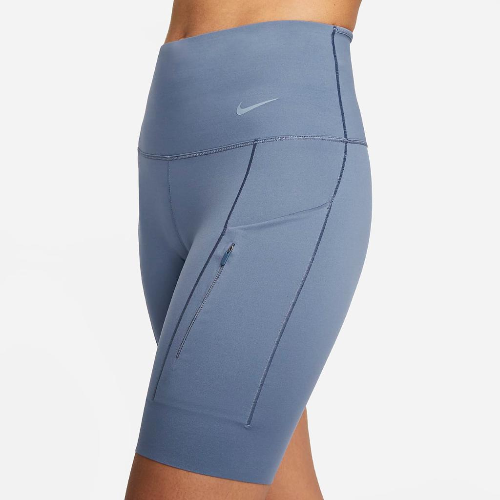 Nike Go Women&#039;s Firm-Support High-Waisted 8&quot; Biker Shorts with Pockets DQ5923-491