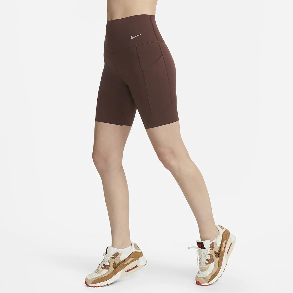 Nike Universa Women&#039;s Medium-Support High-Waisted 8&quot; Biker Shorts with Pockets DQ5994-227