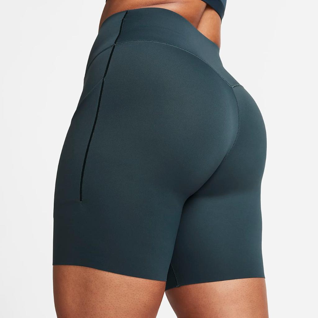 Nike Universa Women&#039;s Medium-Support High-Waisted 8&quot; Biker Shorts with Pockets DQ5994-328