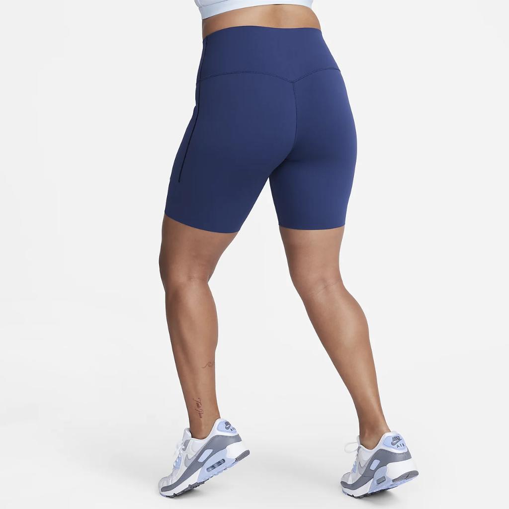 Nike Universa Women&#039;s Medium-Support High-Waisted 8&quot; Biker Shorts with Pockets DQ5994-410