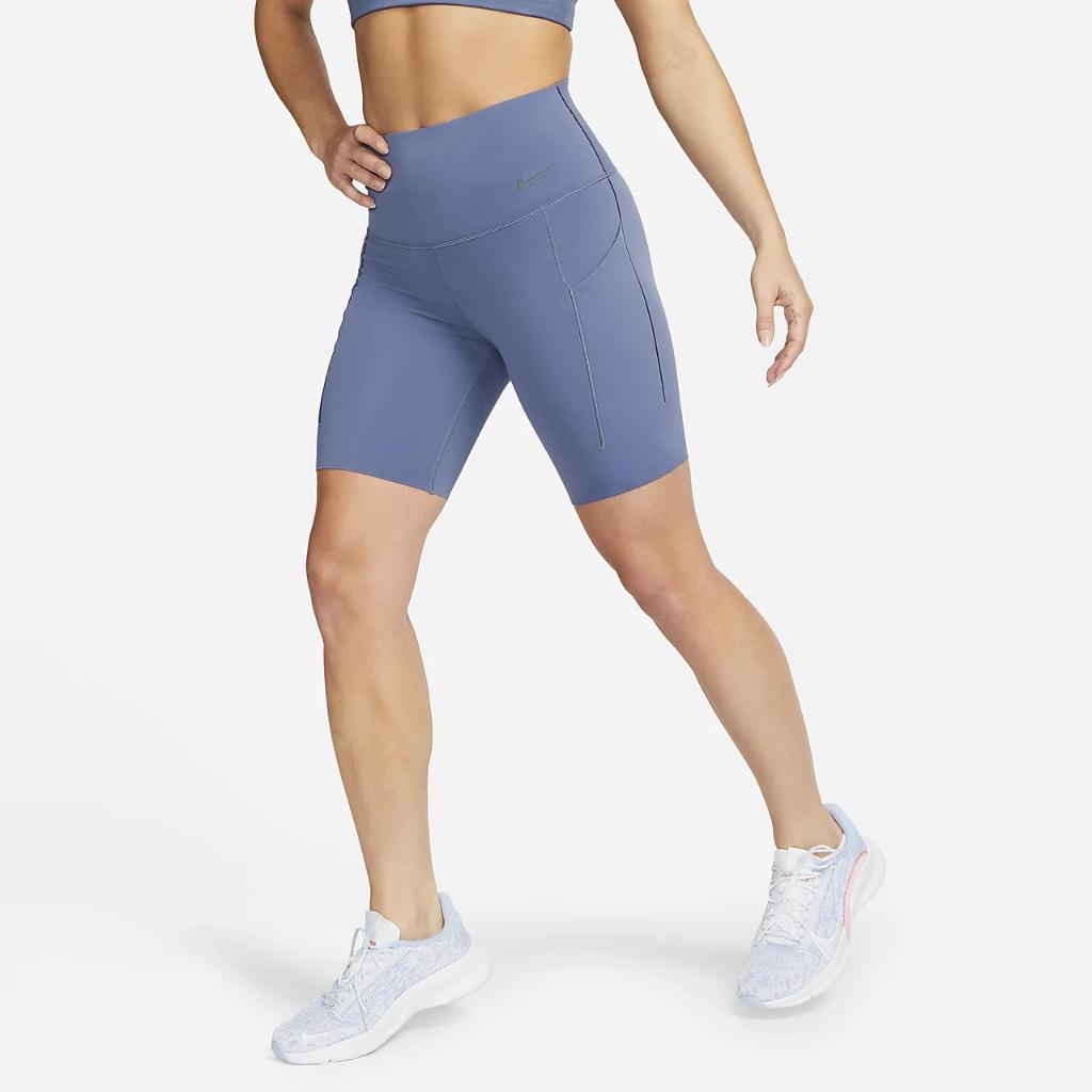 Nike Universa Women&#039;s Medium-Support High-Waisted 8&quot; Biker Shorts with Pockets DQ5994-491