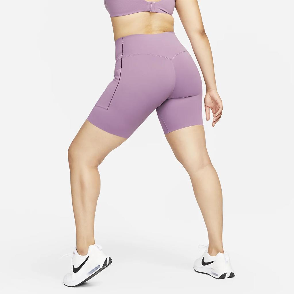 Nike Universa Women&#039;s Medium-Support High-Waisted 8&quot; Biker Shorts with Pockets DQ5994-536