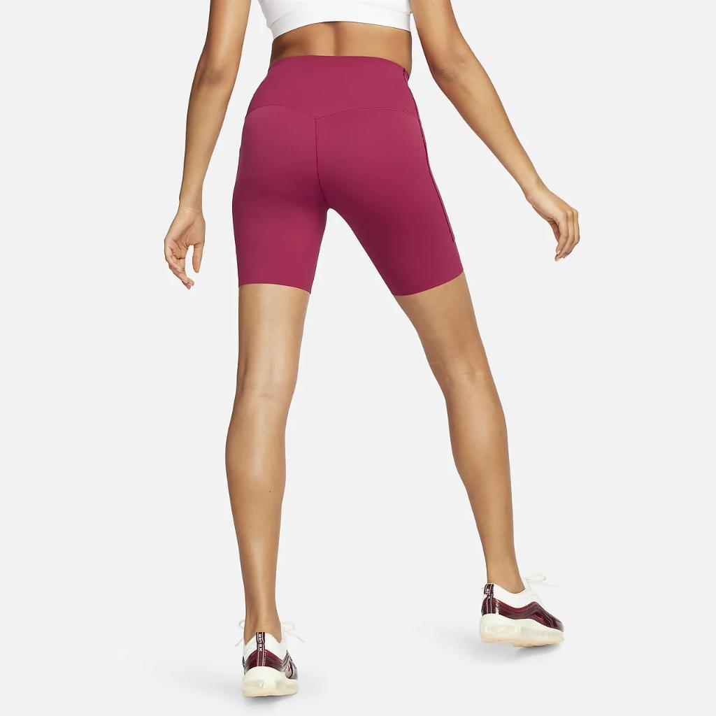 Nike Universa Women&#039;s Medium-Support High-Waisted 8&quot; Biker Shorts with Pockets DQ5994-620