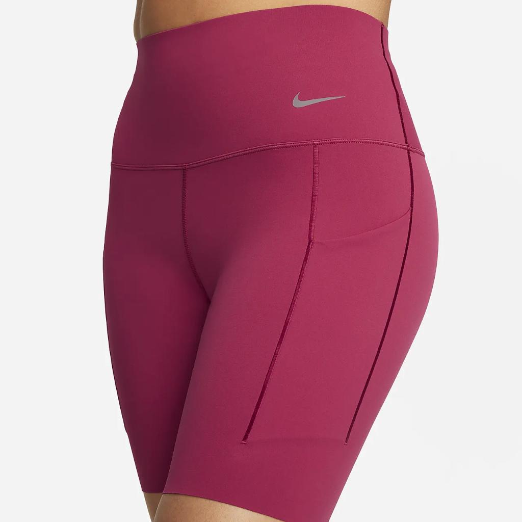 Nike Universa Women&#039;s Medium-Support High-Waisted 8&quot; Biker Shorts with Pockets DQ5994-620