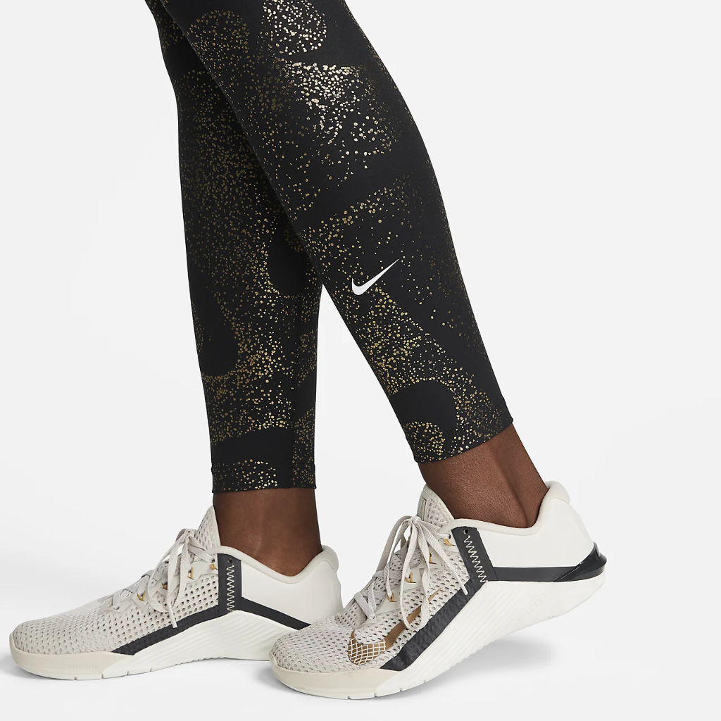 Nike One Women&#039;s Mid-Rise Printed Leggings DQ6308-010