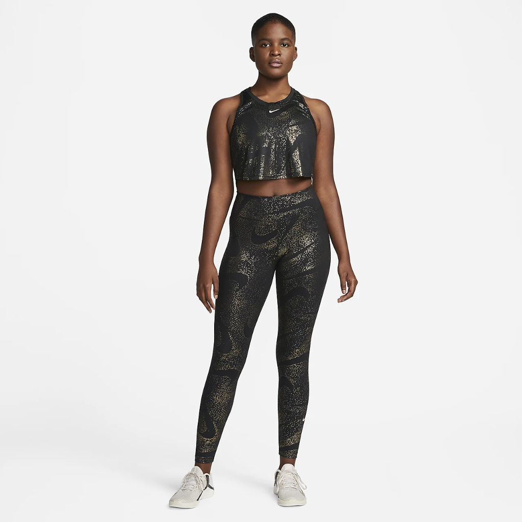 Nike One Women&#039;s Mid-Rise Printed Leggings DQ6308-010