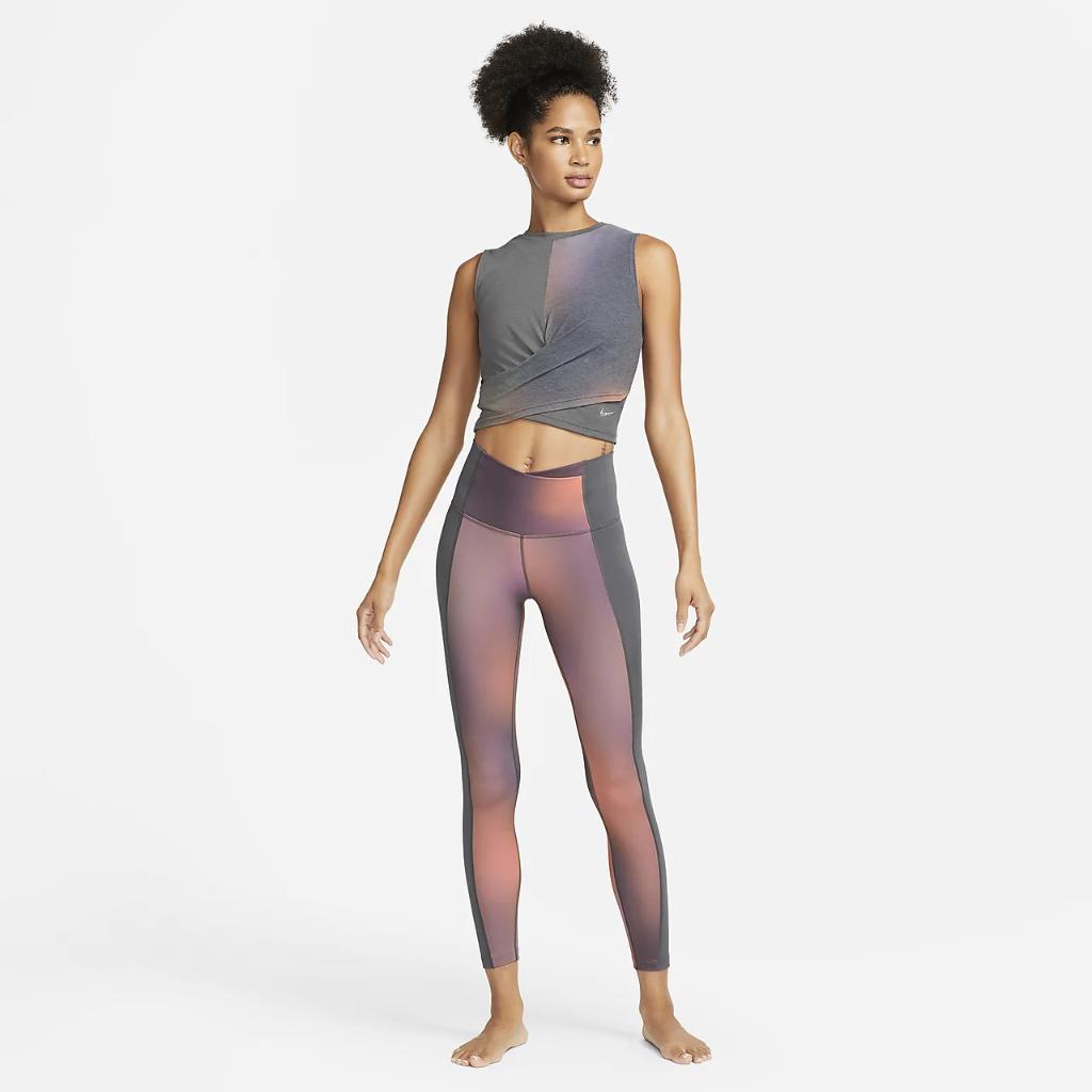 Nike Yoga Women&#039;s High-Waisted 7/8 Printed Leggings DQ6427-068
