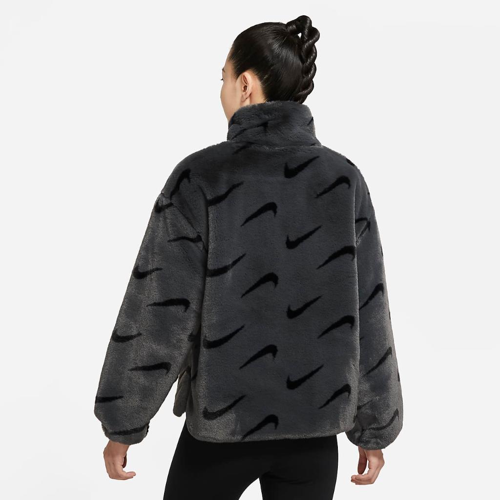 Nike Sportswear Plush Women&#039;s Printed Faux Fur Jacket DQ6842-070