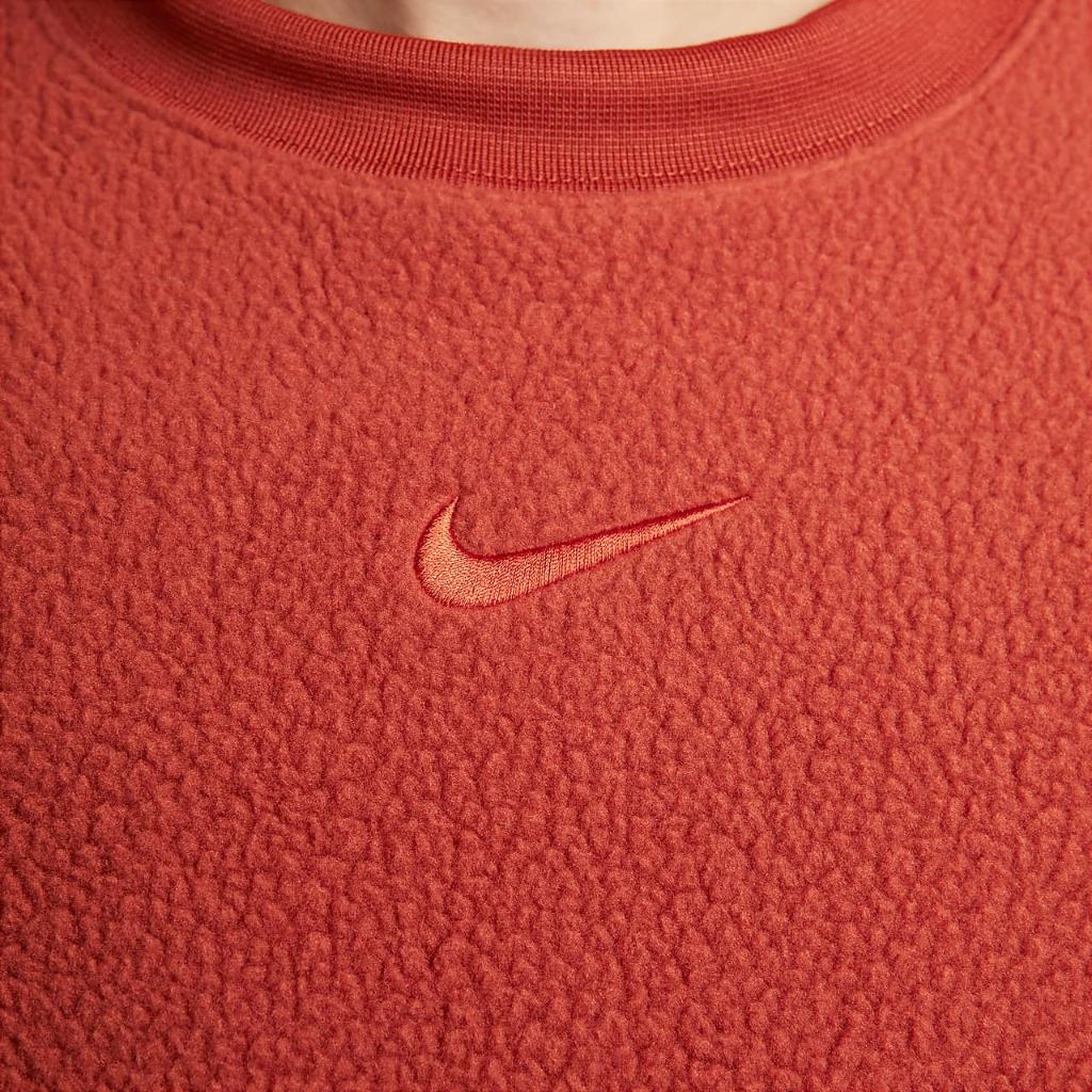Nike Sportswear Plush Women&#039;s Oversized Crew-Neck Mod Crop Sweatshirt DQ6844-832