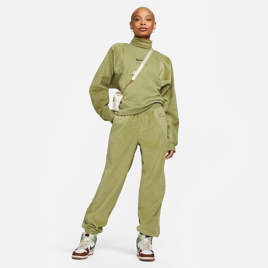 Nike Air Women&#039;s High-Waisted Corduroy Fleece Pants DQ6926-334