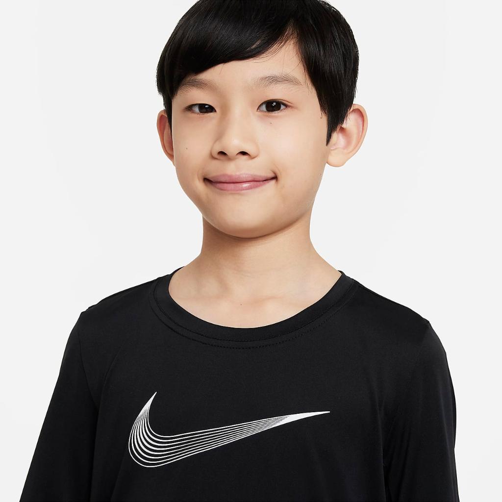 Nike Dri-FIT Big Kids&#039; (Boys&#039;) Long-Sleeve Training Top DQ8811-010