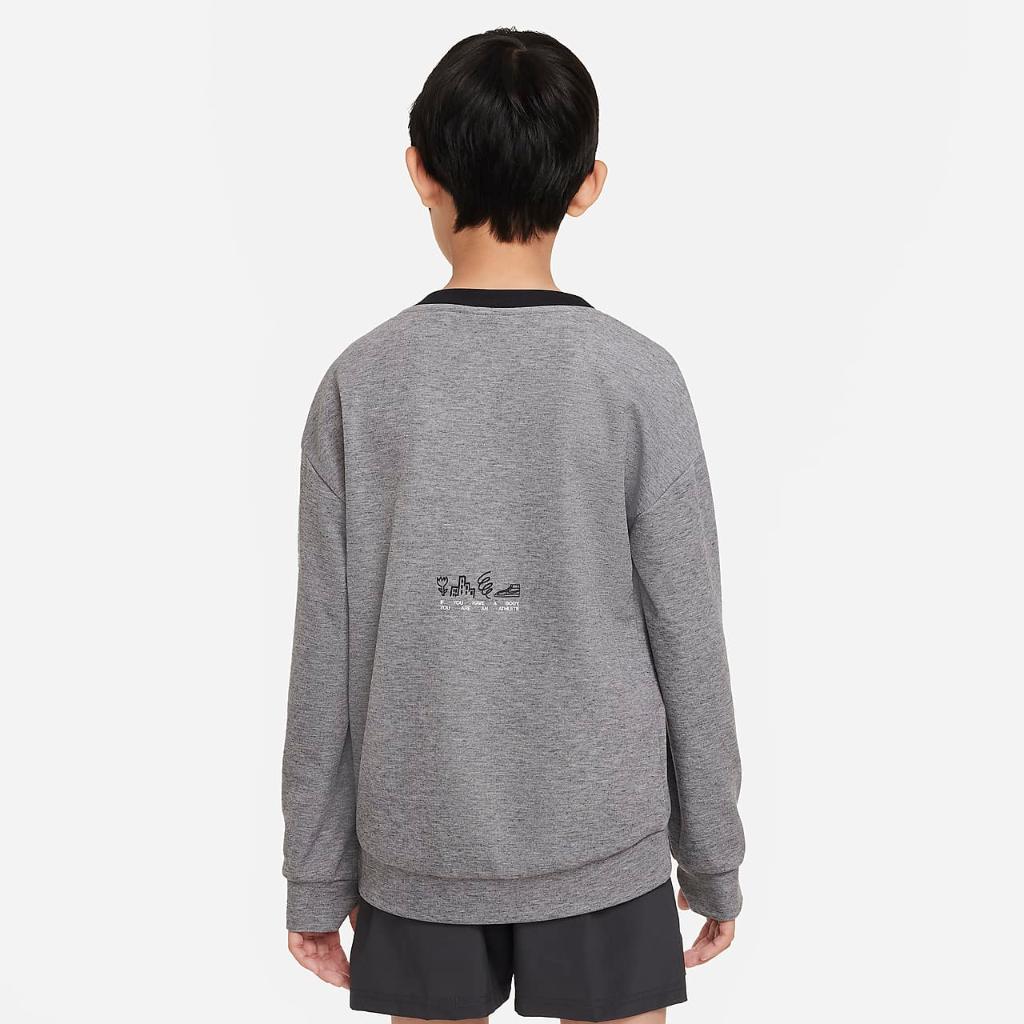Nike Dri-FIT Performance Select Big Kids’ (Boys’) Crew-Neck Training Sweatshirt DQ8813-032