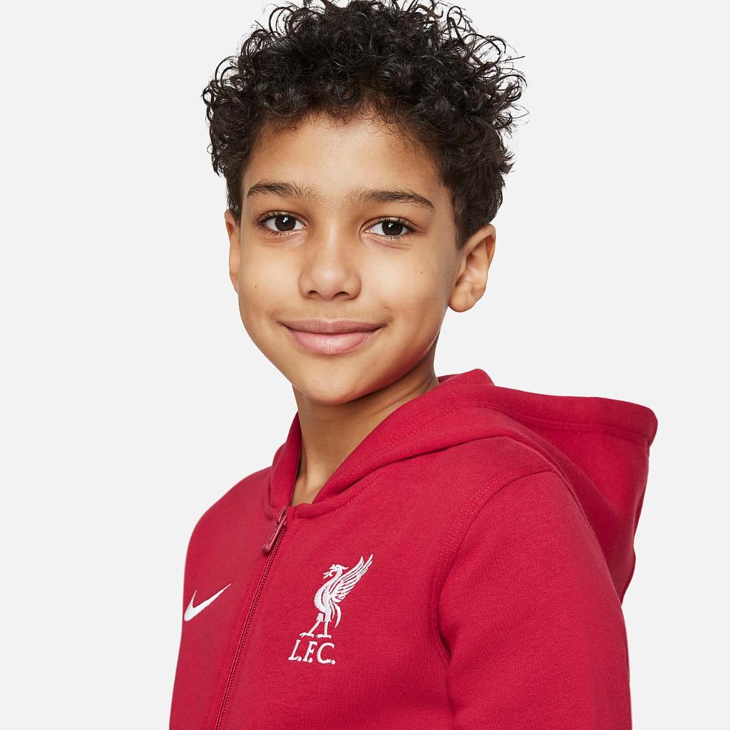Liverpool FC Big Kids&#039; Full-Zip Fleece Hoodie DR3096-687