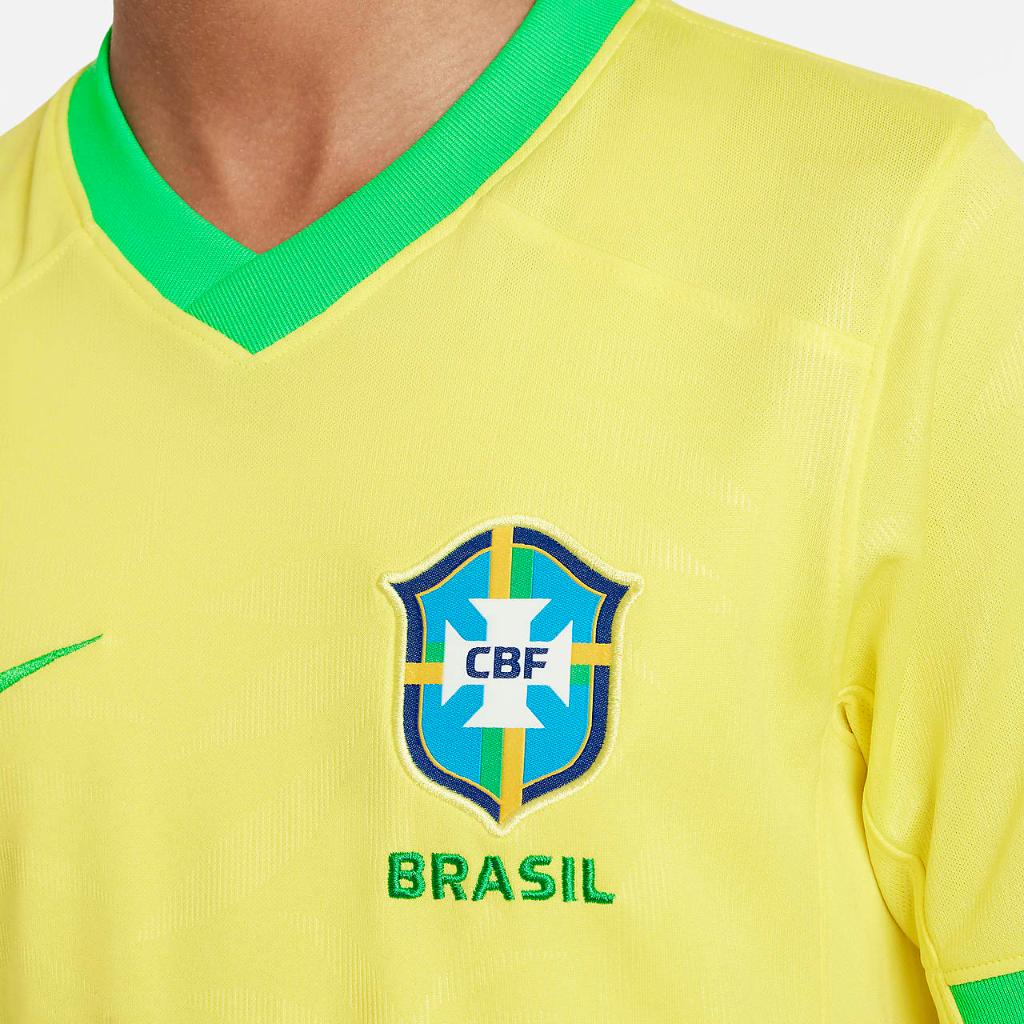 Brazil 2023 Stadium Home Big Kids&#039; Nike Dri-FIT Soccer Jersey DR4030-740