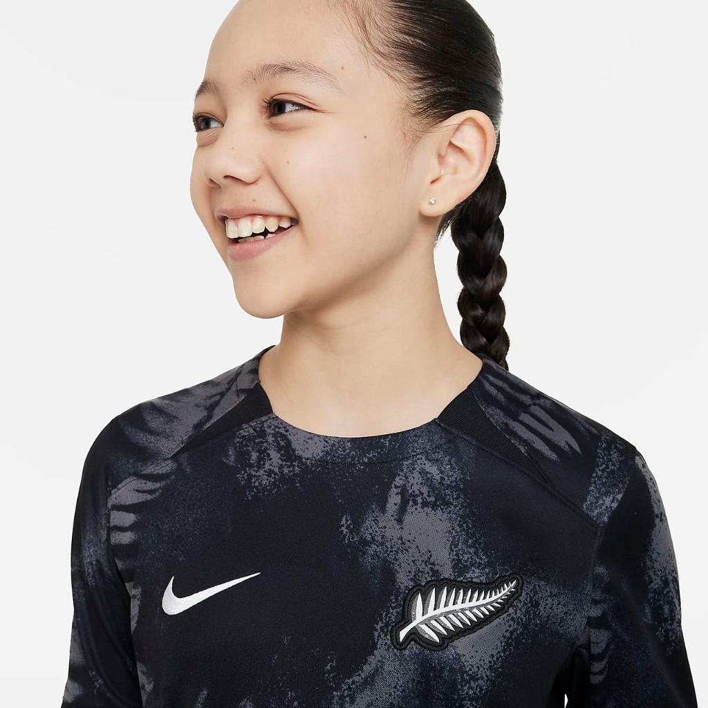 New Zealand 2023 Stadium Home Big Kids&#039; Nike Dri-FIT Soccer Jersey DR4040-068