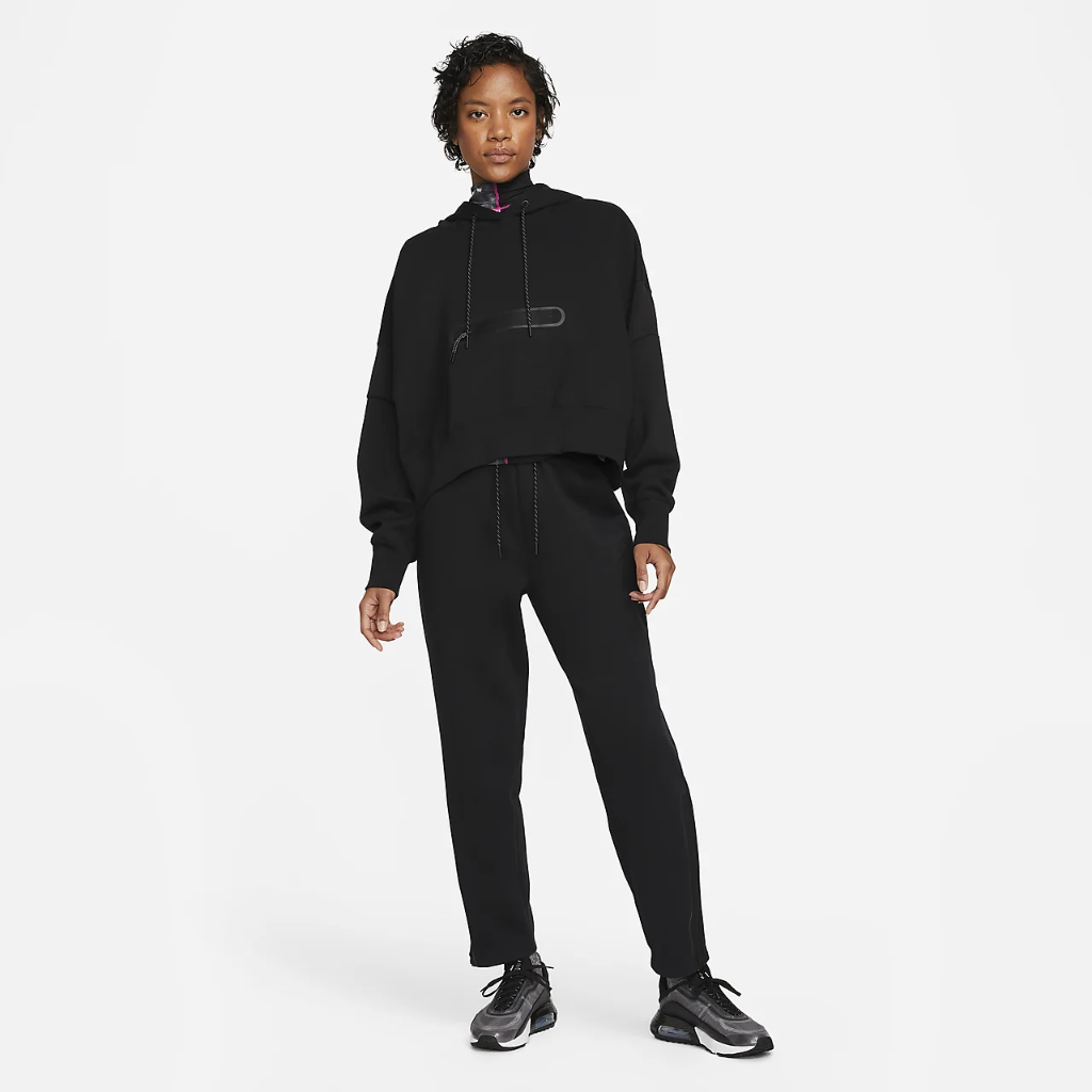 Nike Sportswear Tech Fleece Women&#039;s Over-Oversized Crop Pullover Hoodie DR4973-010