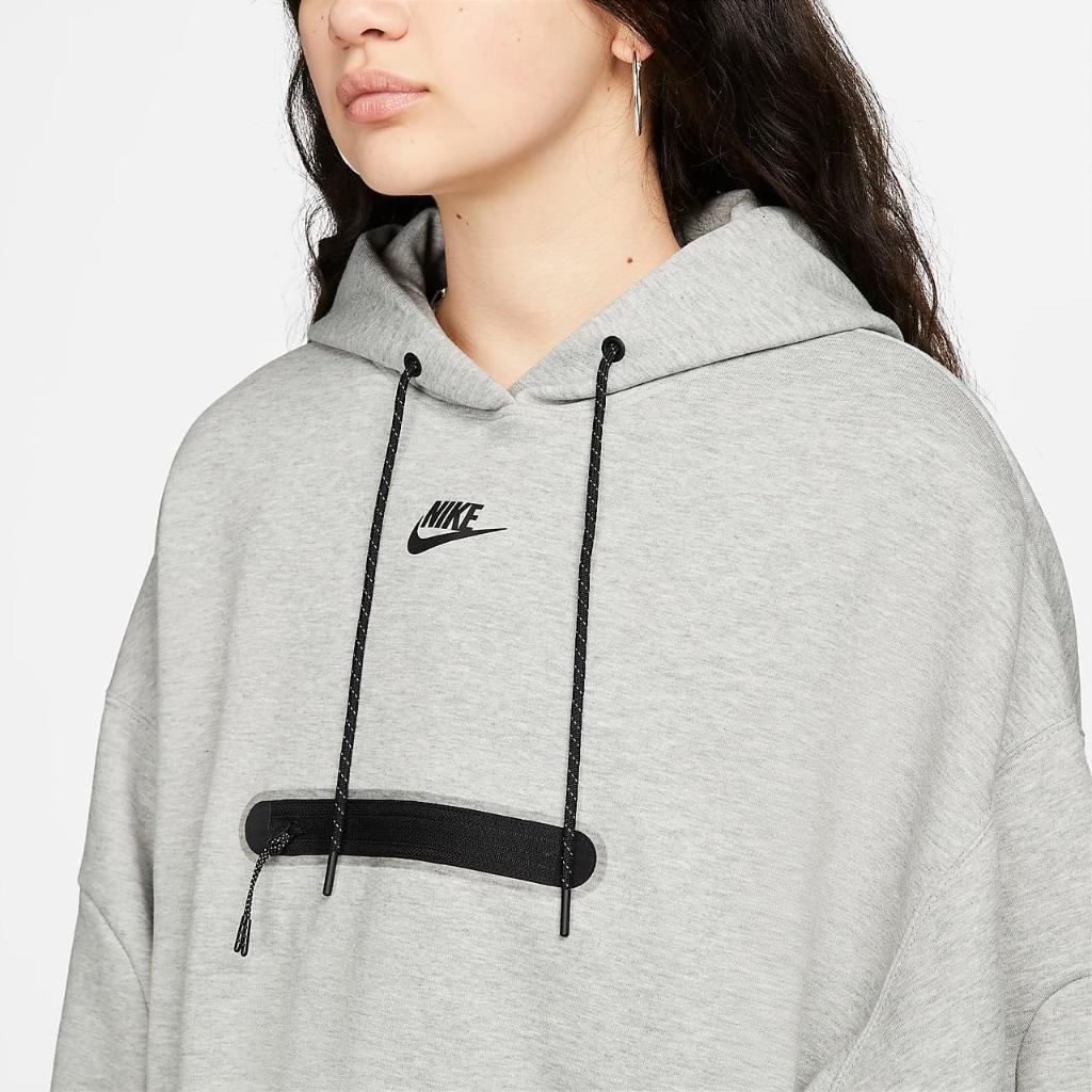 Nike Sportswear Tech Fleece Women&#039;s Over-Oversized Crop Pullover Hoodie DR4973-063
