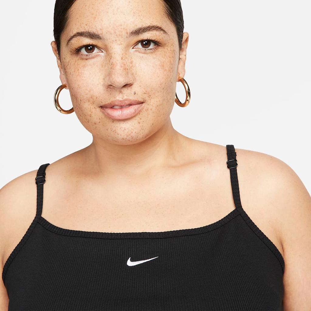 Nike Sportswear Essential Women&#039;s Ribbed Crop Top (Plus Size) DR4986-010