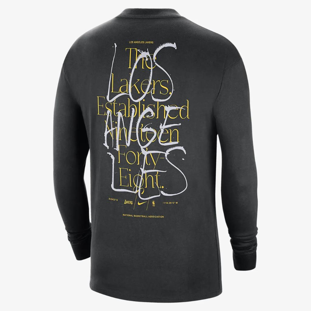 Los Angeles Lakers Courtside Max90 Men&#039;s Nike NBA Long-Sleeve T-Shirt DR6345-010