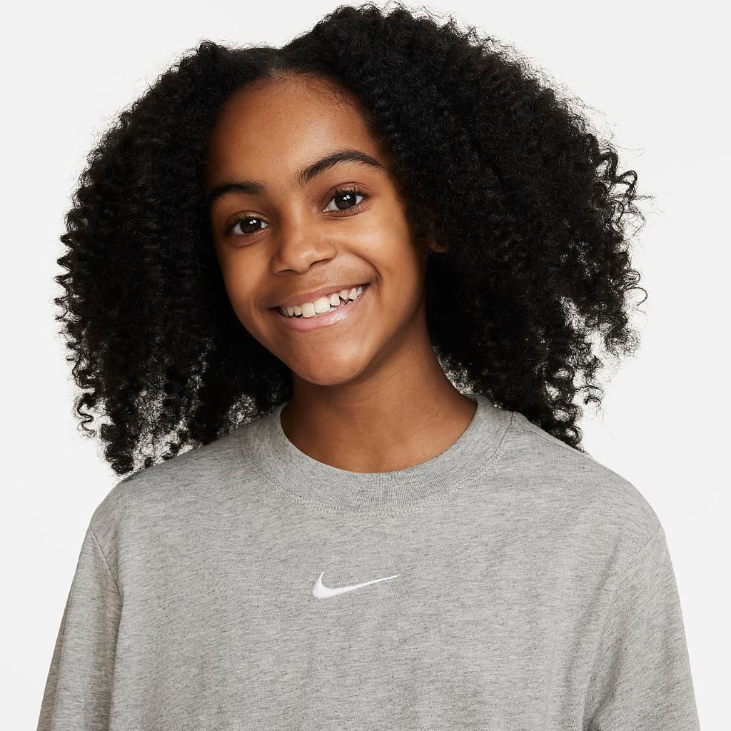 Nike Sportswear Essential Big Kids&#039; (Girls&#039;) Long-Sleeve T-Shirt DV0575-063