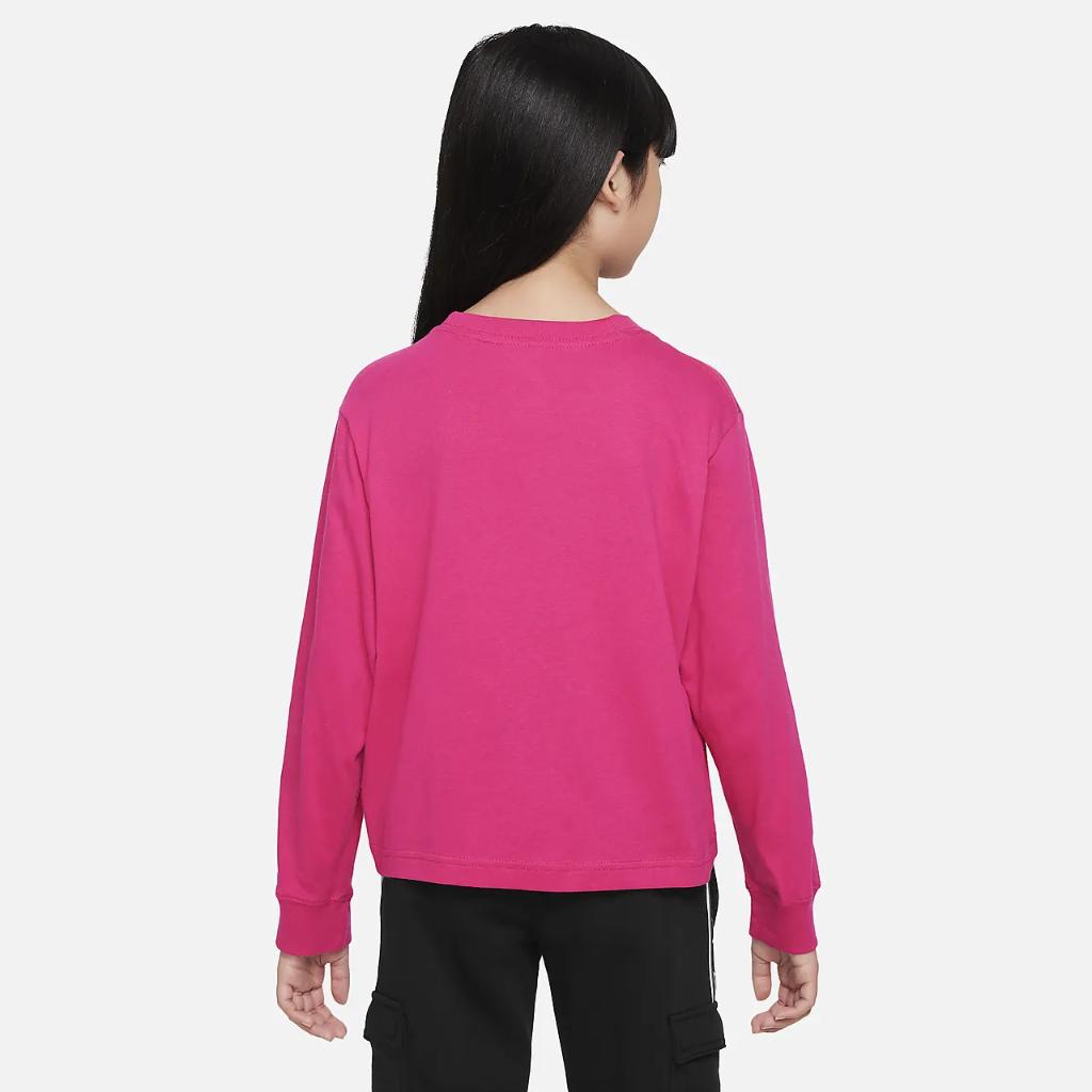 Nike Sportswear Essential Big Kids&#039; (Girls&#039;) Long-Sleeve T-Shirt DV0575-615