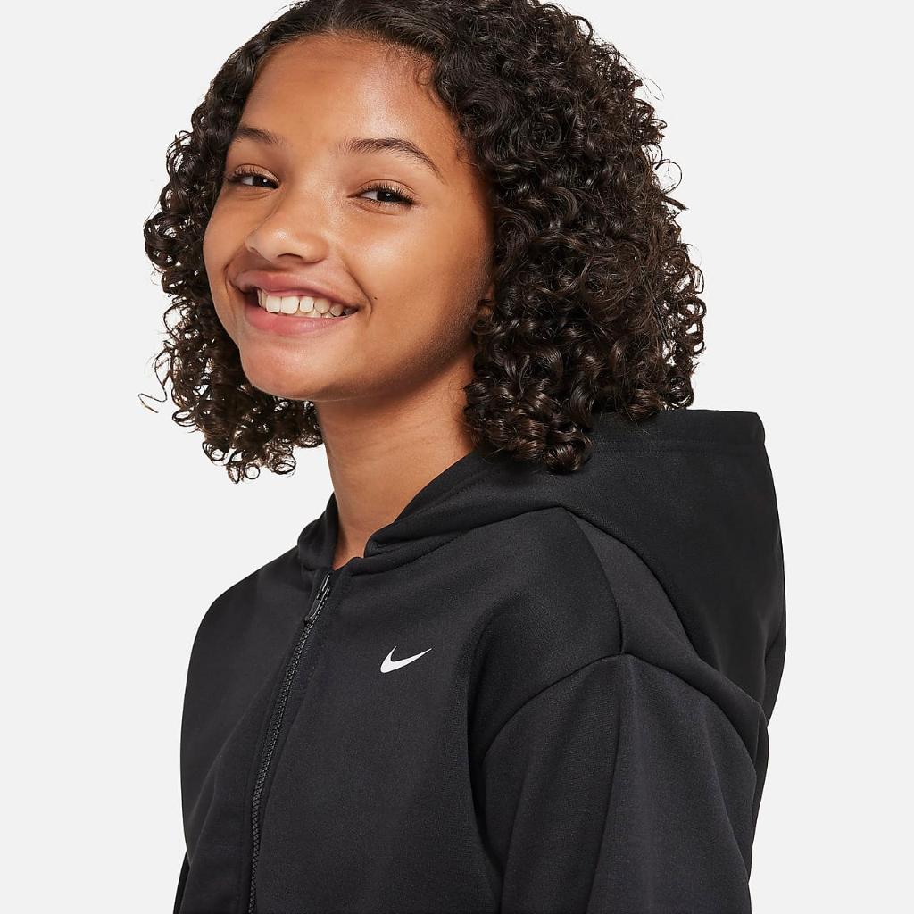 Nike Therma-FIT Big Kids&#039; (Girls&#039;) Full-Zip Hoodie DV3125-010