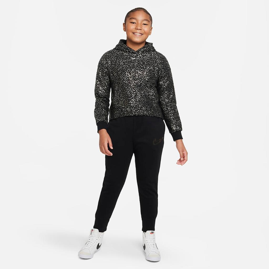 Nike Sportswear Big Kids&#039; (Girls&#039;) Printed Fleece Hoodie (Extended Size) DV3226-010