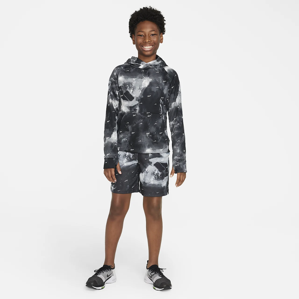 Nike Therma-FIT Big Kids&#039; (Boys&#039;) Printed Pullover Hoodie DV3234-010
