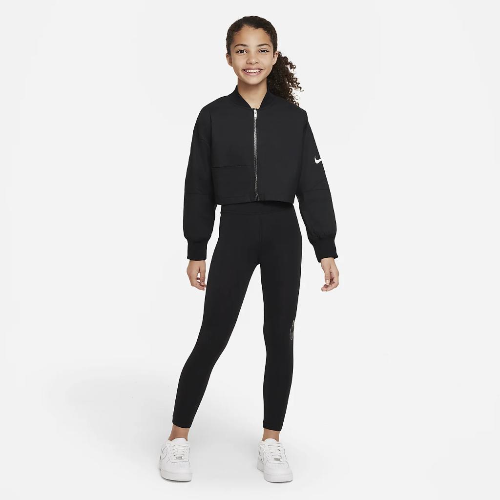 Nike Sportswear Big Kids&#039; (Girls&#039;) Woven Bomber Jacket DV3253-010