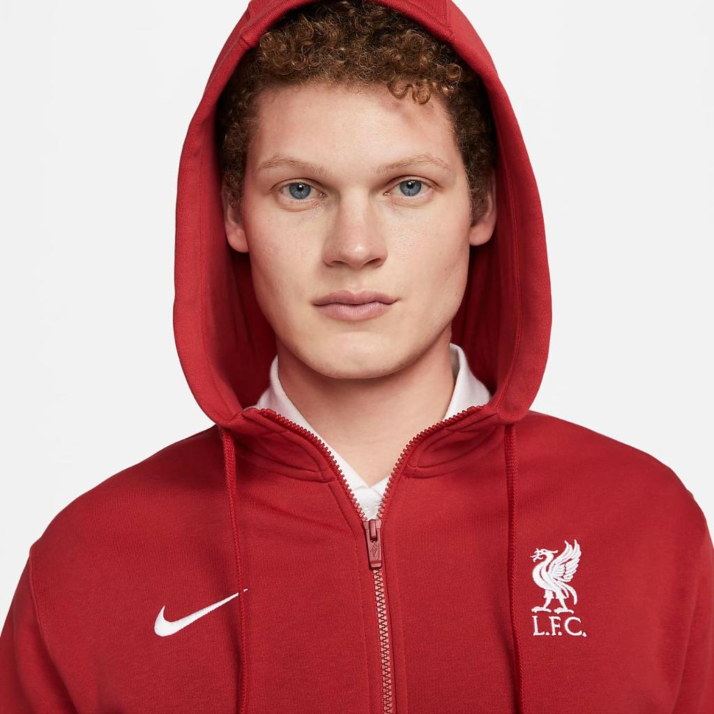 Liverpool FC Club Fleece Men&#039;s Nike Full-Zip Hoodie DV4581-687