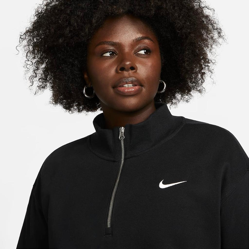 Nike Sportswear Phoenix Fleece Women&#039;s Oversized 1/2-Zip Crop Sweatshirt (Plus Size) DV4988-010