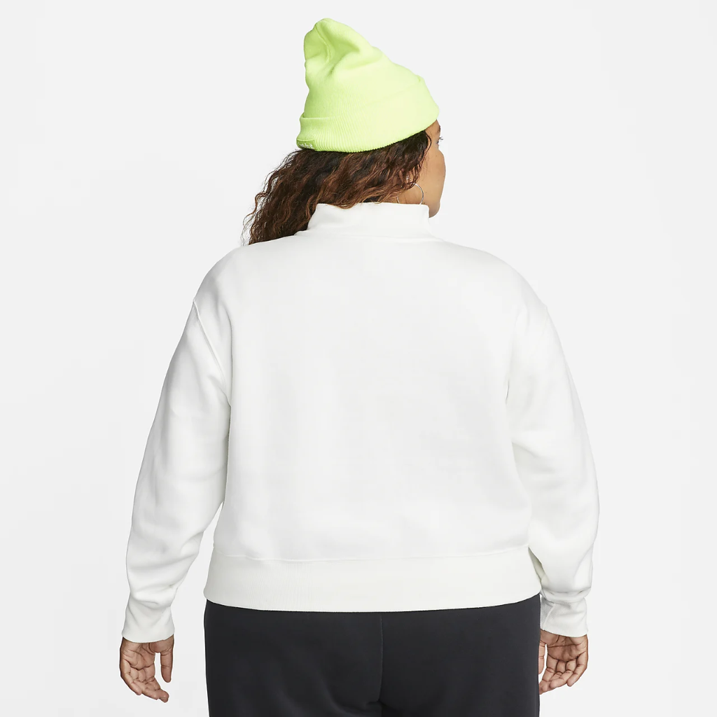 Nike Sportswear Phoenix Fleece Women&#039;s Oversized 1/2-Zip Crop Sweatshirt (Plus Size) DV4988-133