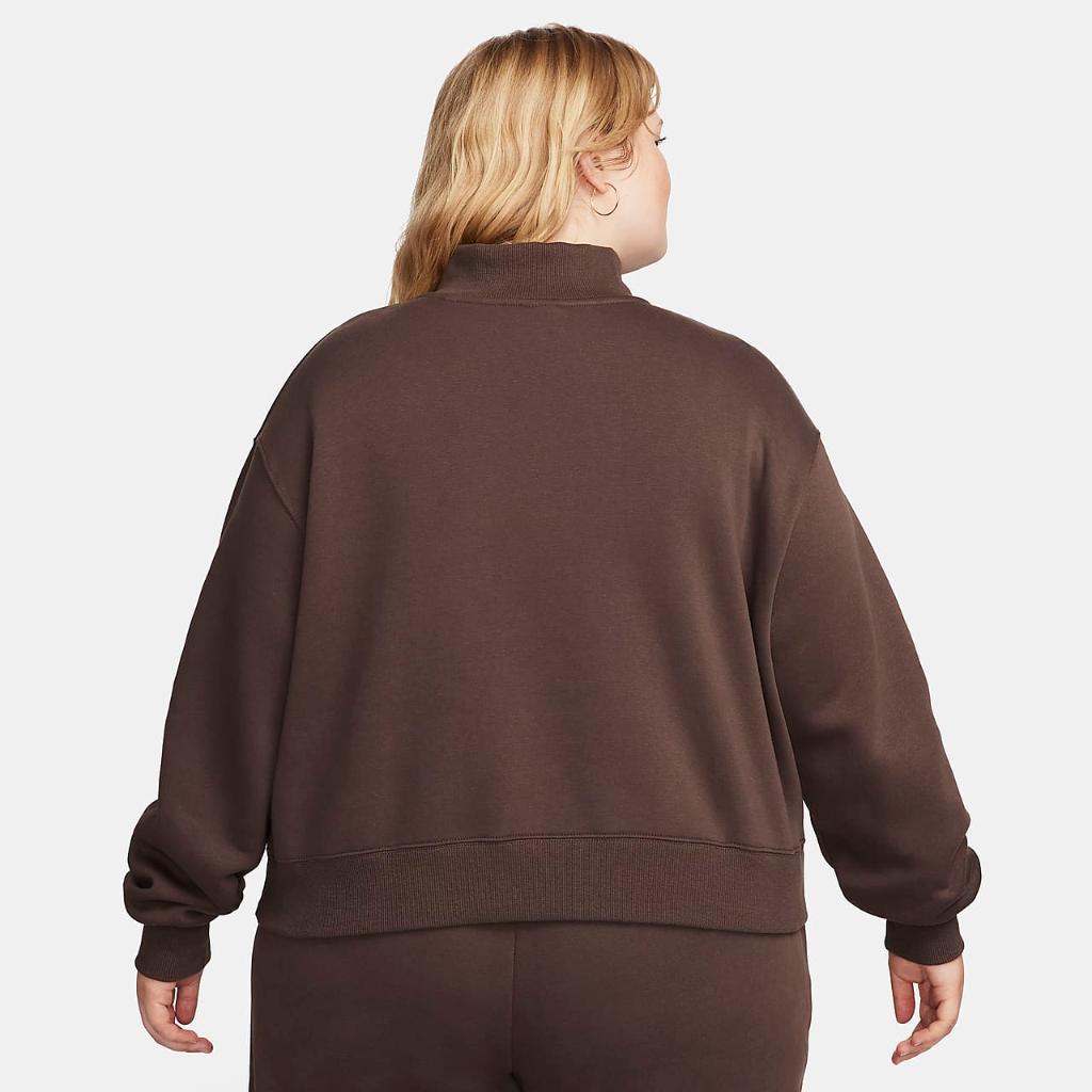 Nike Sportswear Phoenix Fleece Women&#039;s Oversized 1/2-Zip Crop Sweatshirt (Plus Size) DV4988-237
