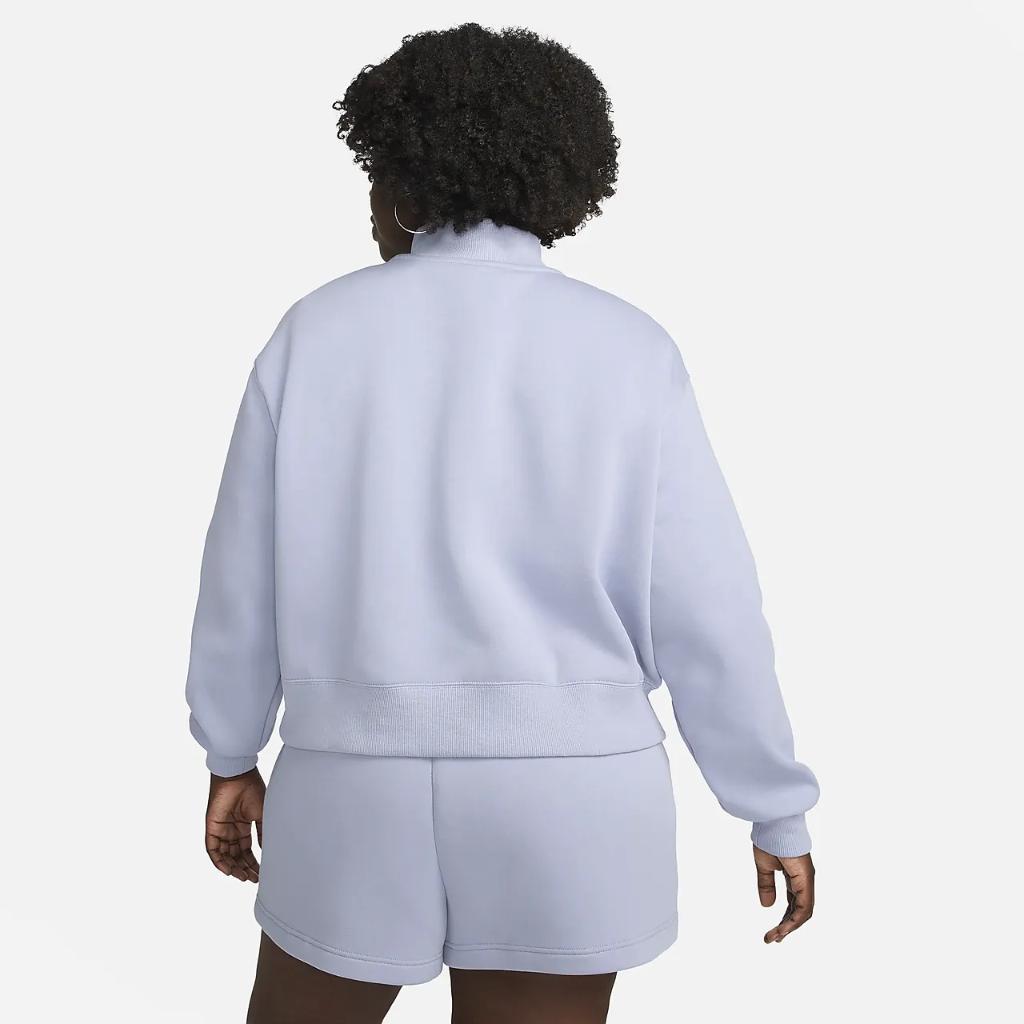 Nike Sportswear Phoenix Fleece Women&#039;s Oversized 1/2-Zip Crop Sweatshirt (Plus Size) DV4988-519