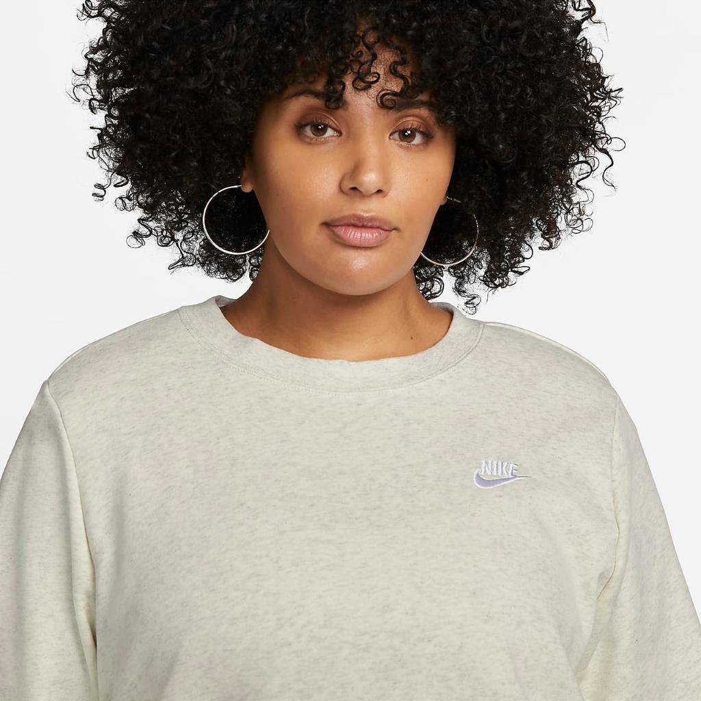 Nike Sportswear Club Fleece Women&#039;s Crew-Neck Sweatshirt (Plus Size) DV5087-141