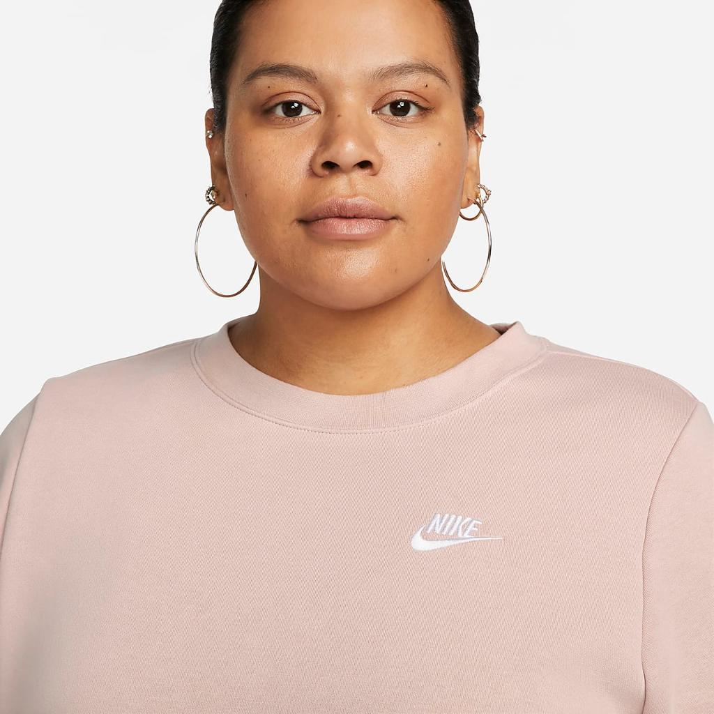 Nike Sportswear Club Fleece Women&#039;s Crew-Neck Sweatshirt (Plus Size) DV5087-601
