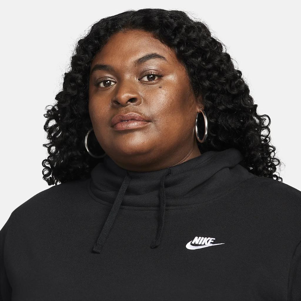 Nike Sportswear Club Fleece Women&#039;s Funnel-Neck Hoodie (Plus Size) DV5088-010
