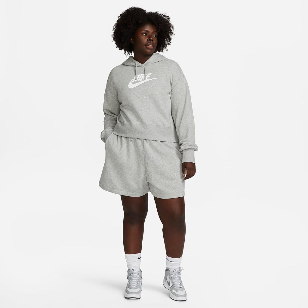 Nike Sportswear Club Fleece Women&#039;s Oversized Crop Graphic Hoodie (Plus Size) DV5090-063