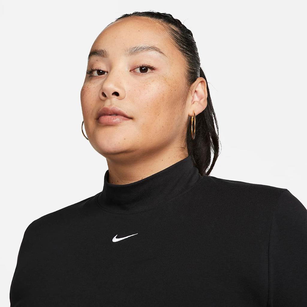 Nike Sportswear Essential Women&#039;s Long-Sleeve Mock-Neck Top (Plus Size) DV5190-010