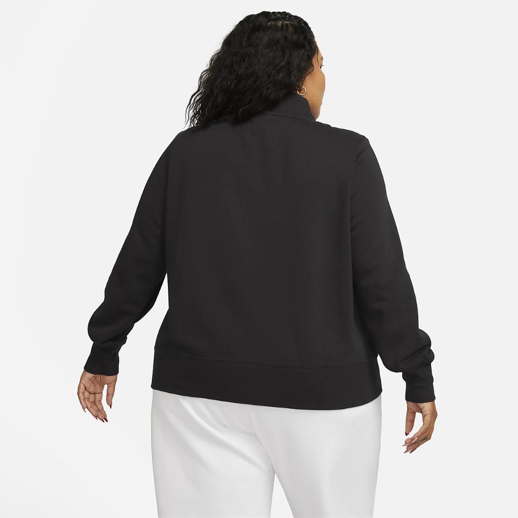 Nike Sportswear Club Fleece Women&#039;s 1/2-Zip Sweatshirt (Plus Size) DV5204-010
