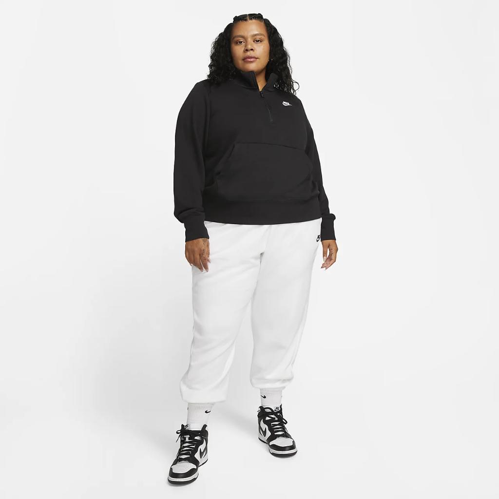 Nike Sportswear Club Fleece Women&#039;s 1/2-Zip Sweatshirt (Plus Size) DV5204-010
