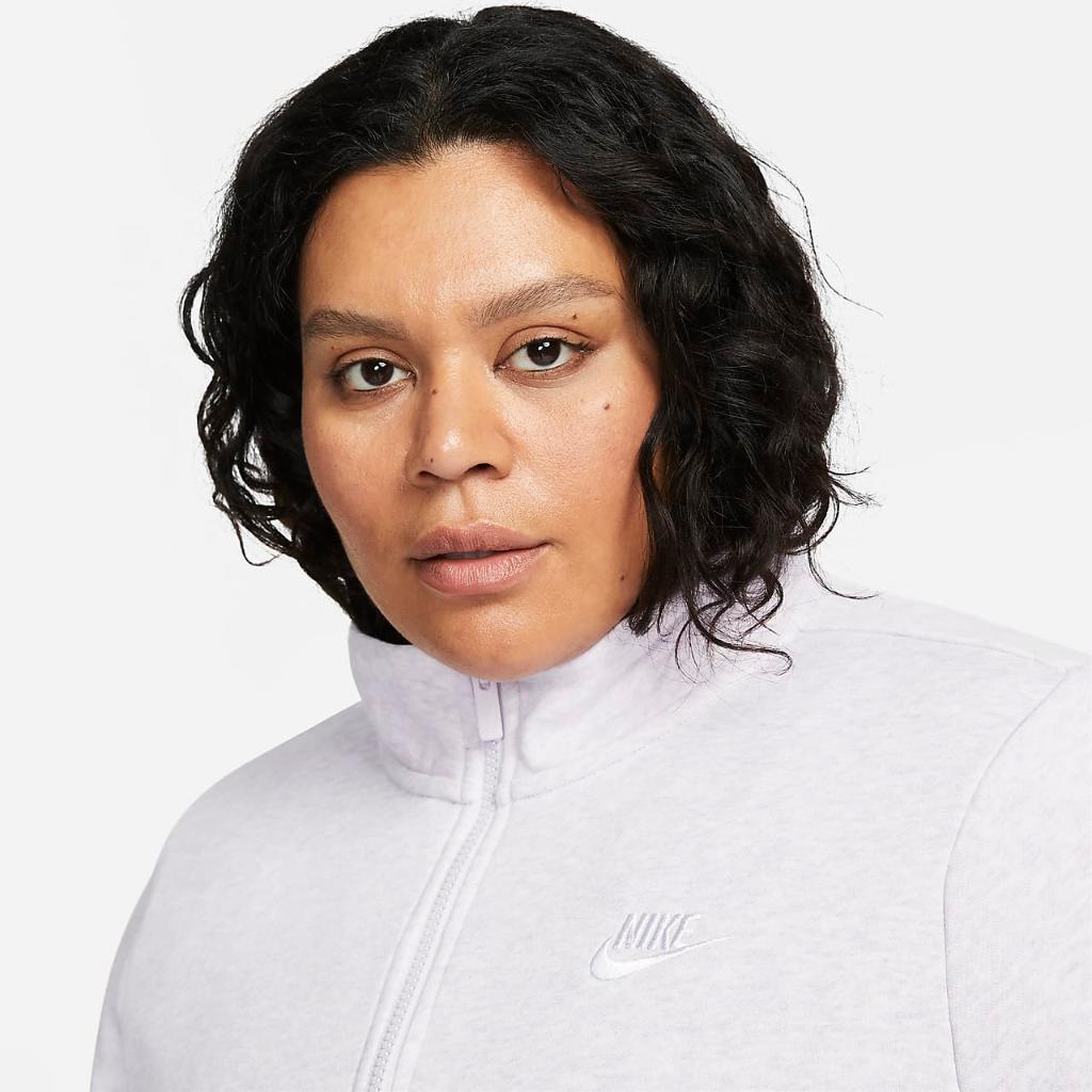 Nike Sportswear Club Fleece Women&#039;s 1/2-Zip Sweatshirt (Plus Size) DV5204-536