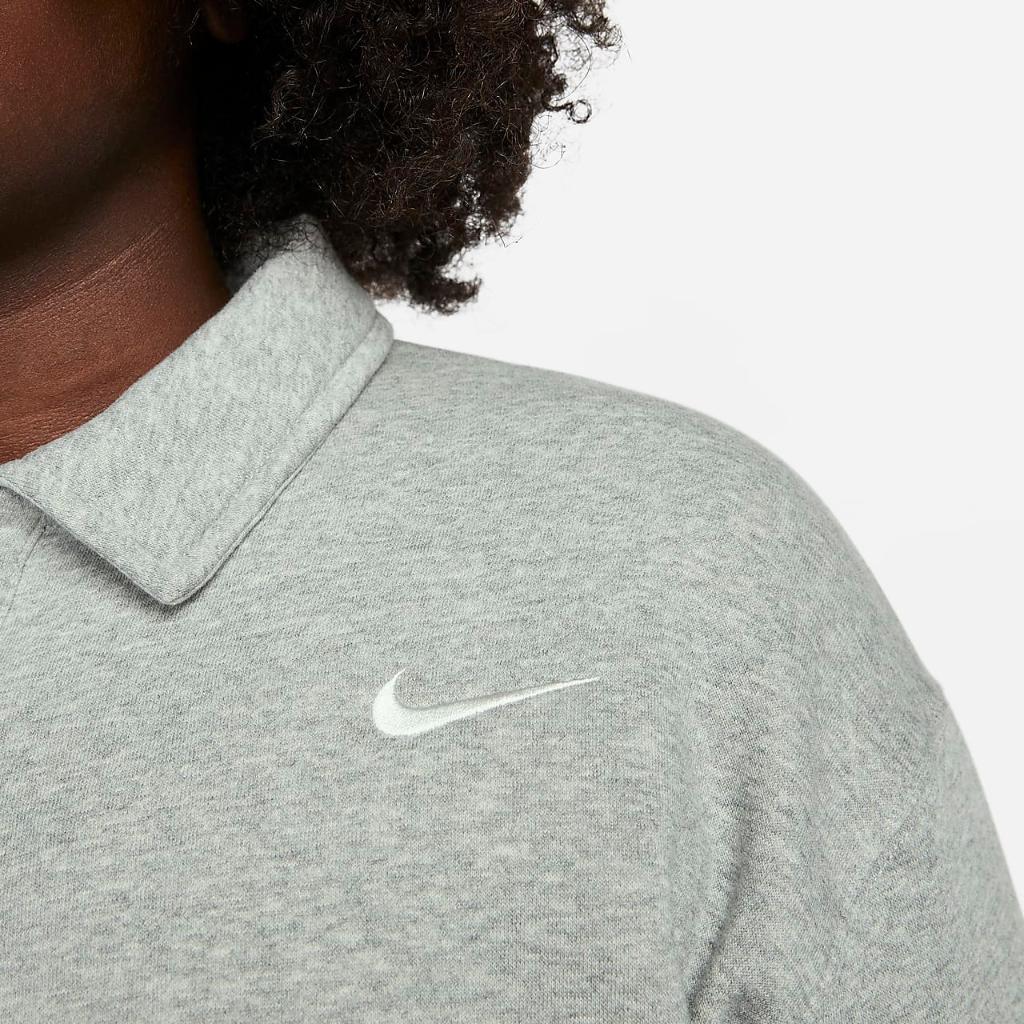 Nike Sportswear Phoenix Fleece Women&#039;s 3/4-Sleeve Crop Polo Sweatshirt (Plus Size) DV5207-063