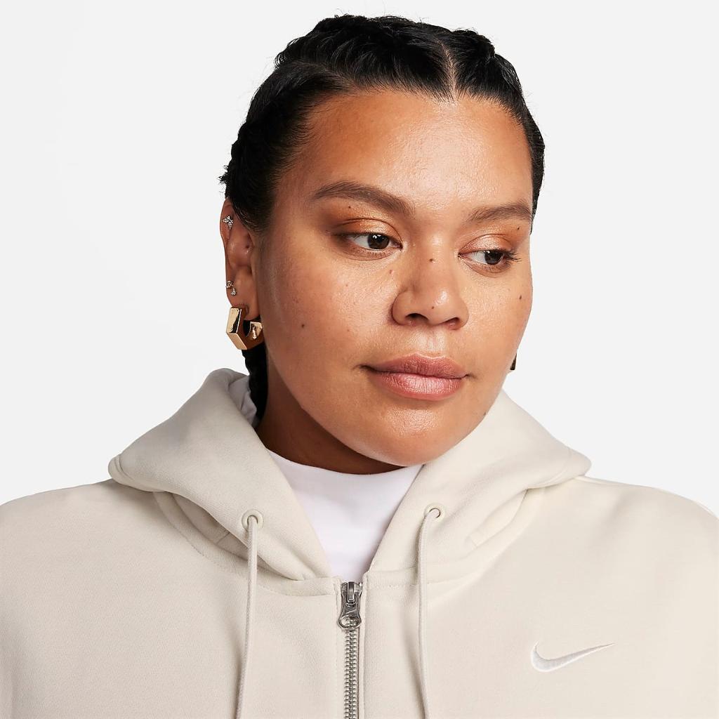 Nike Sportswear Phoenix Fleece Women&#039;s Oversized Long Full-Zip Hoodie (Plus Size) DV5208-104