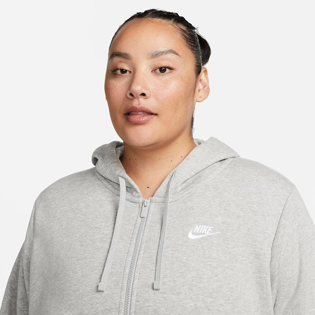 Nike Sportswear Club Fleece Women&#039;s Full-Zip Hoodie (Plus Size) DV5211-063