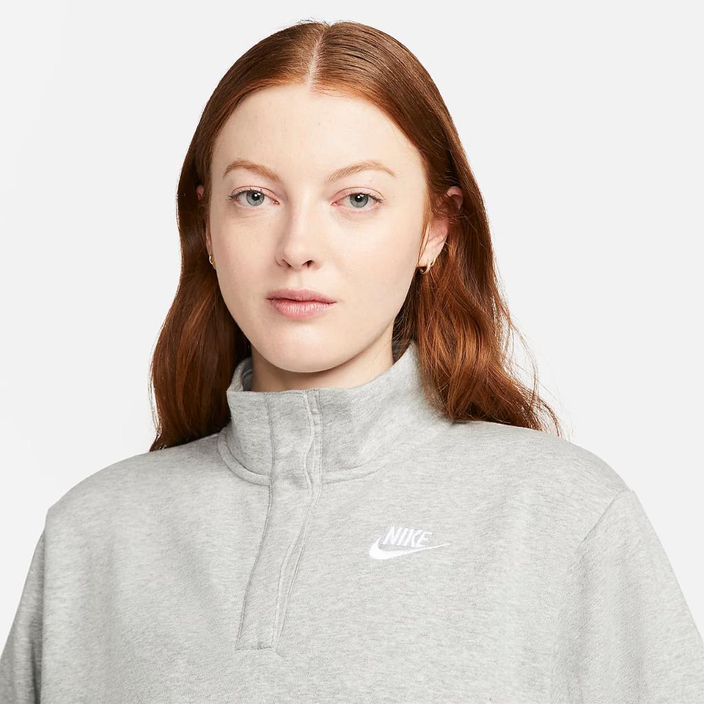 Nike Sportswear Club Fleece Women&#039;s Mock-Neck Pullover Sweatshirt DV5257-063