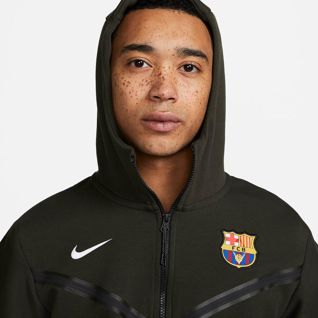 FC Barcelona Tech Fleece Windrunner Men&#039;s Nike Full-Zip Hoodie DV5554-355